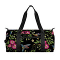 Wild Flowers And Hummingbird Print Gym Bag