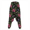 Wild Flowers And Hummingbird Print Hammer Pants