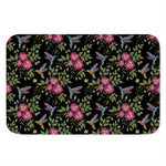 Wild Flowers And Hummingbird Print Indoor Door Mat