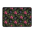 Wild Flowers And Hummingbird Print Kitchen Mat
