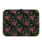 Wild Flowers And Hummingbird Print Laptop Sleeve