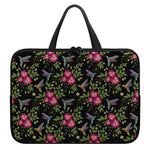 Wild Flowers And Hummingbird Print Laptop Sleeve With Handle