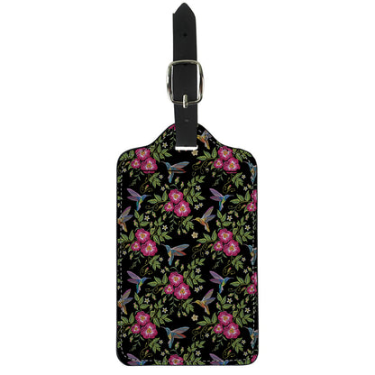 Wild Flowers And Hummingbird Print Luggage Tag