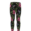Wild Flowers And Hummingbird Print Men's Leggings