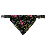 Wild Flowers And Hummingbird Print Over The Collar Dog Bandana