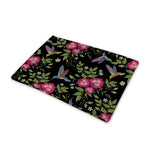 Wild Flowers And Hummingbird Print Pet Cooling Mat Cover