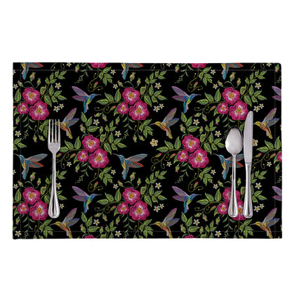 Wild Flowers And Hummingbird Print Placemat