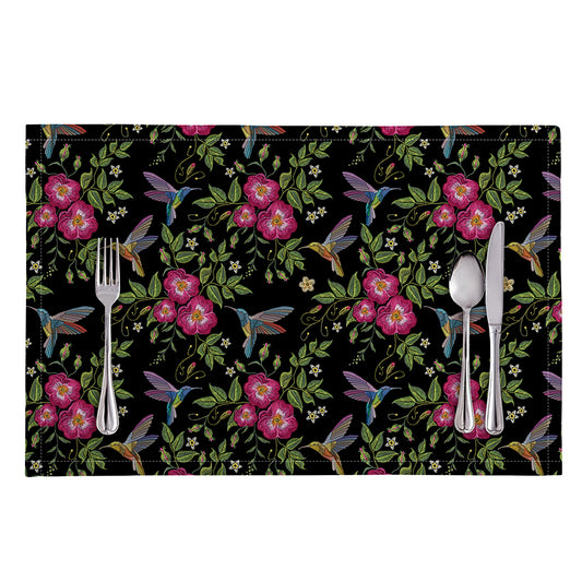 Wild Flowers And Hummingbird Print Placemat
