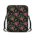 Wild Flowers And Hummingbird Print Rectangular Crossbody Bag