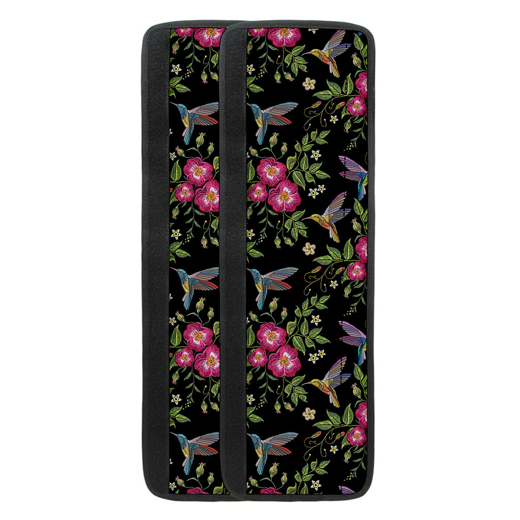 Wild Flowers And Hummingbird Print Refrigerator Handle Covers