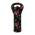 Wild Flowers And Hummingbird Print Single Neoprene Wine Tote