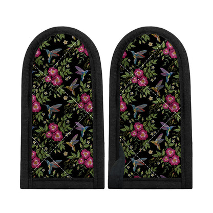 Wild Flowers And Hummingbird Print Skillet Handle Cover