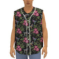 Wild Flowers And Hummingbird Print Sleeveless Baseball Jersey