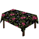 Wild Flowers And Hummingbird Print Tablecloth
