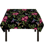 Wild Flowers And Hummingbird Print Tablecloth