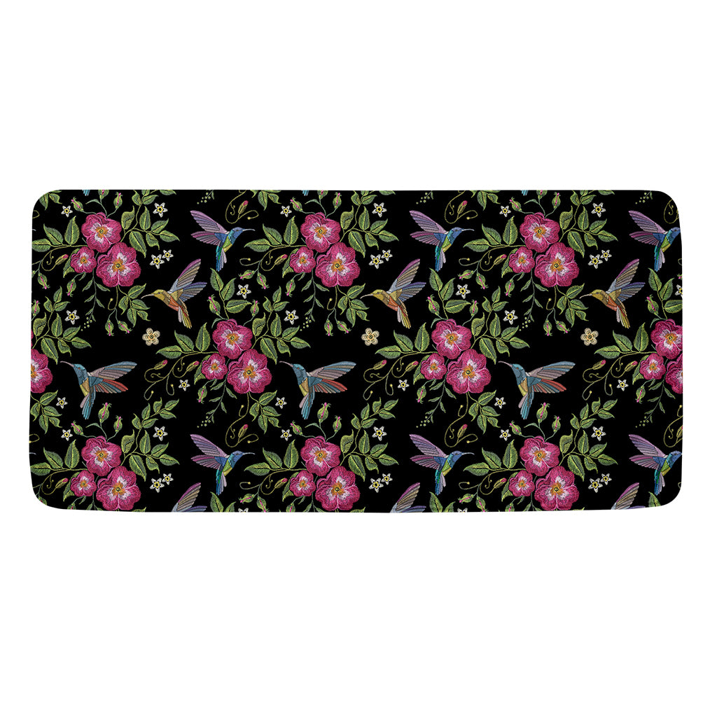 Wild Flowers And Hummingbird Print Towel