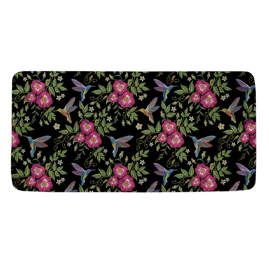Wild Flowers And Hummingbird Print Towel