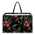 Wild Flowers And Hummingbird Print Utility Tote Bag