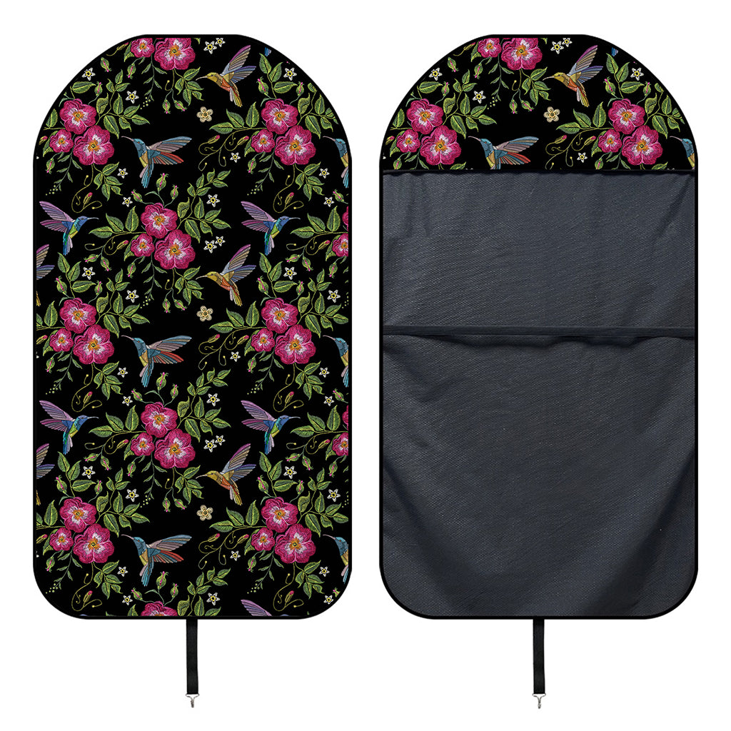 Wild Flowers And Hummingbird Print Waterproof Car Seat Cover