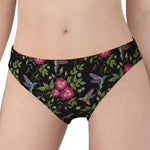 Wild Flowers And Hummingbird Print Women's Panties