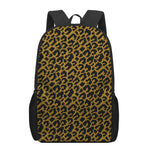 Wild Leopard Knitted Pattern Print 17 Inch Backpack