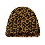Wild Leopard Knitted Pattern Print Beanie