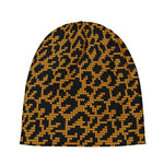 Wild Leopard Knitted Pattern Print Beanie