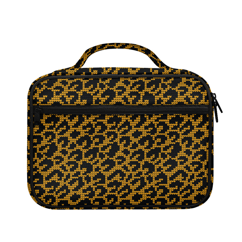 Wild Leopard Knitted Pattern Print Briefcase Bible Bag