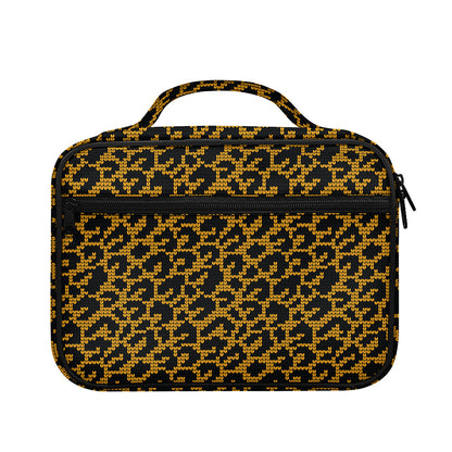 Wild Leopard Knitted Pattern Print Briefcase Bible Bag