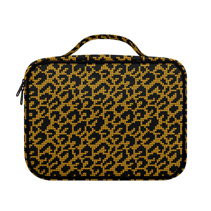 Wild Leopard Knitted Pattern Print Briefcase Bible Bag
