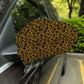 Wild Leopard Knitted Pattern Print Car Side Mirror Covers