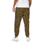 Wild Leopard Knitted Pattern Print Cotton Pants