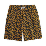 Wild Leopard Knitted Pattern Print Cotton Shorts