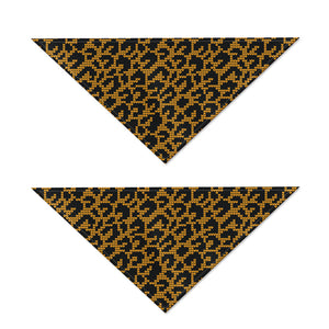 Wild Leopard Knitted Pattern Print Dog Bandana