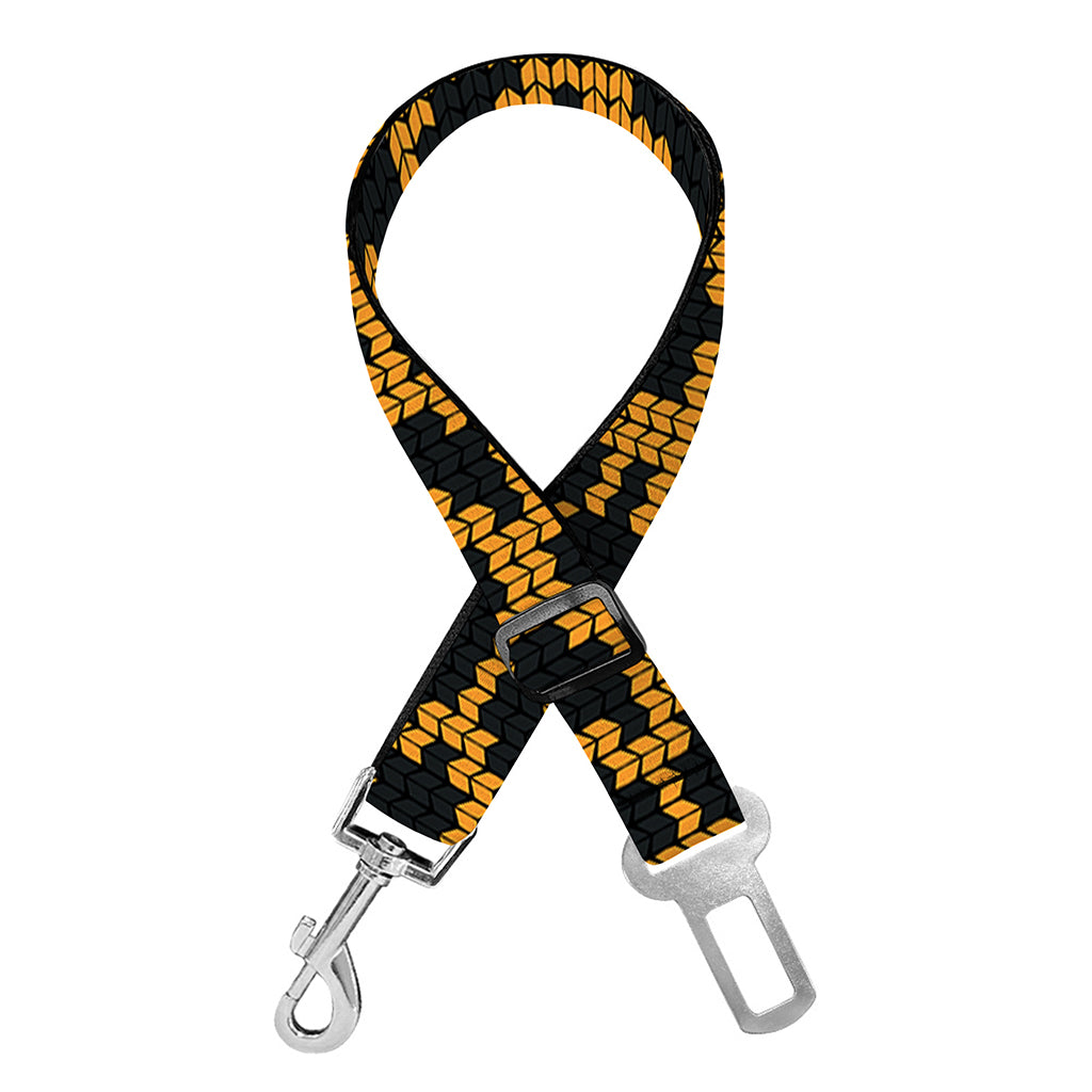 Wild Leopard Knitted Pattern Print Dog Seat Belt