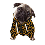 Wild Leopard Knitted Pattern Print Dog Zip Up Hoodie