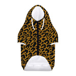 Wild Leopard Knitted Pattern Print Dog Zip Up Hoodie