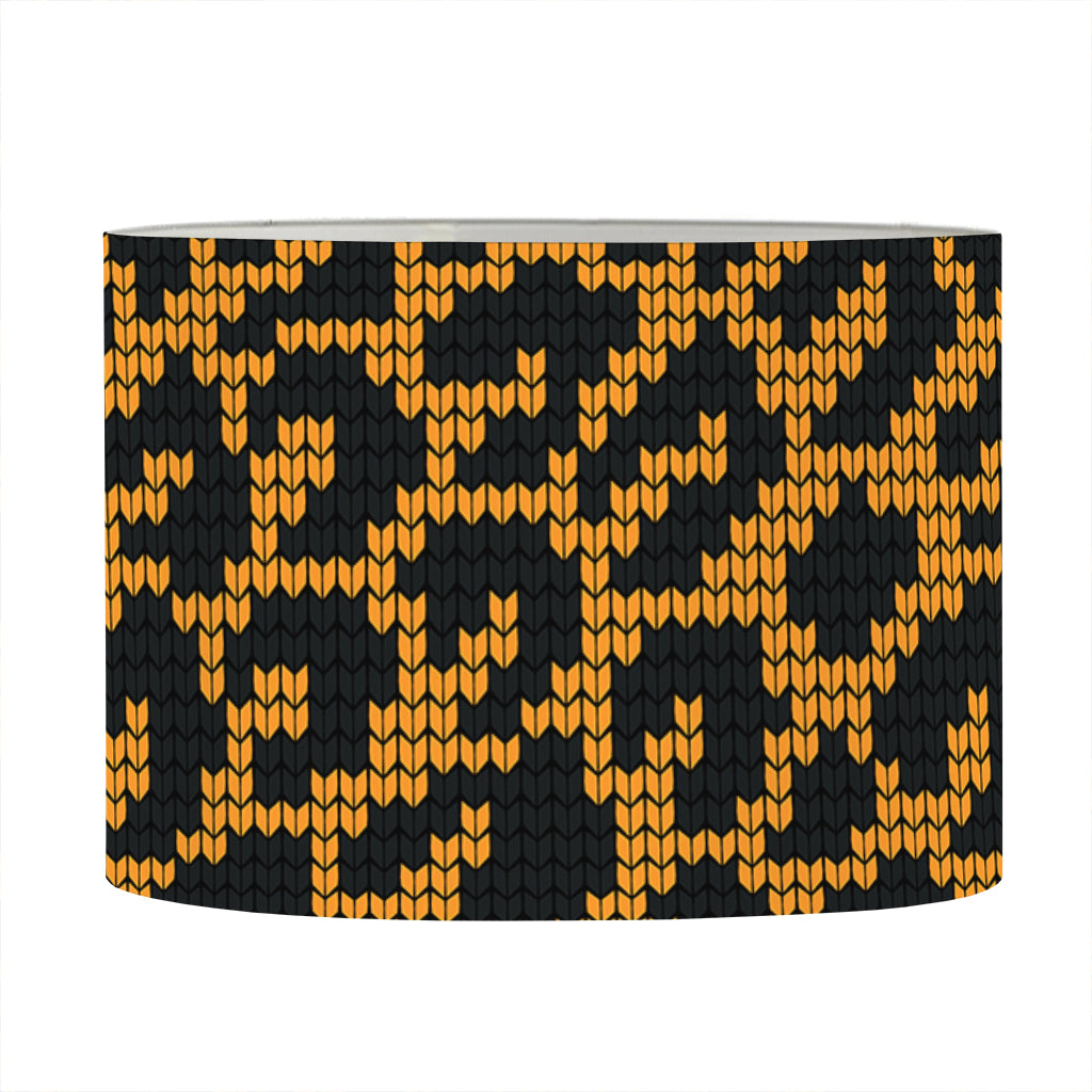 Wild Leopard Knitted Pattern Print Drum Lamp Shade