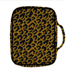 Wild Leopard Knitted Pattern Print Front Pocket Bible Bag