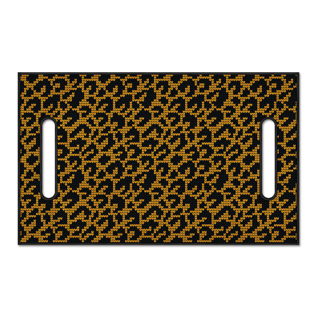 Wild Leopard Knitted Pattern Print Golf Cart Seat Cover
