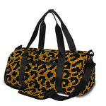 Wild Leopard Knitted Pattern Print Gym Bag