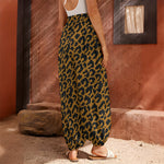 Wild Leopard Knitted Pattern Print Harem Pants