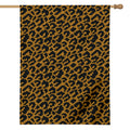 Wild Leopard Knitted Pattern Print House Flag