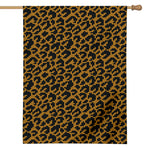Wild Leopard Knitted Pattern Print House Flag