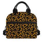 Wild Leopard Knitted Pattern Print Insulated Lunch Bag