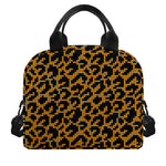 Wild Leopard Knitted Pattern Print Insulated Lunch Bag