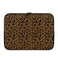 Wild Leopard Knitted Pattern Print Laptop Sleeve