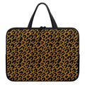 Wild Leopard Knitted Pattern Print Laptop Sleeve With Handle