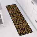 Wild Leopard Knitted Pattern Print Long Kitchen Mat