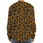 Wild Leopard Knitted Pattern Print Long Sleeve Baseball Jersey